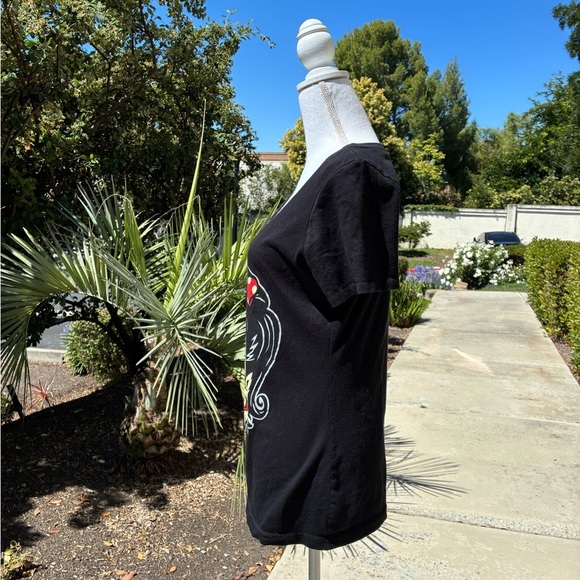 Lucky 13 Miss Alley Cat Juniors Size XL Black Scoop Neck Tee - Picture 9 of 9